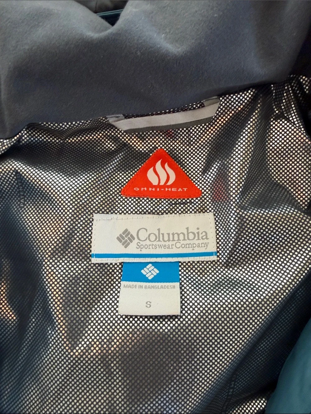 Columbia Teal Long Insulated Puffer Coat with Faux Fur Trim - Picture 2 of 4